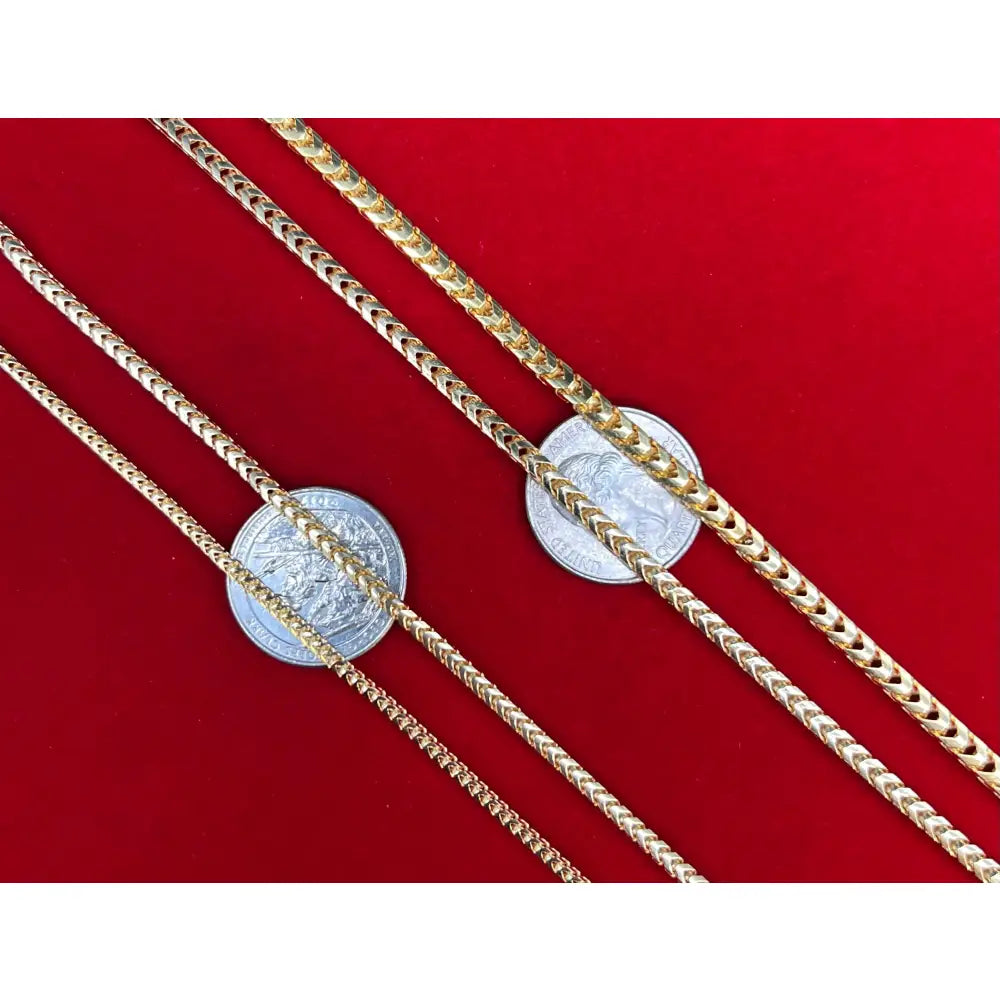 10K SOLID Gold Franco Chain Bracelet, 10K Gold Bracelet,Women Men,2Mm 2.8Mm 10K Gold Chain,Heavy Real Gold 10K Bracelet, Men and Women