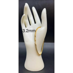 10K SOLID Gold Franco Chain Bracelet, 10K Gold Bracelet,Women Men,2Mm 2.8Mm 10K Gold Chain,Heavy Real Gold 10K Bracelet, Men and Women