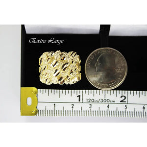 10K Solid Yellow Gold Nugget Style Ring