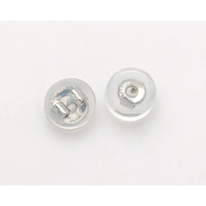 10PCS - Earring Backs Rubber, Gold Earring Backs for Studs, Basic Jewelry Supplies, Earring Stoppers, 14K Polished Gold- Plated [CB0176]