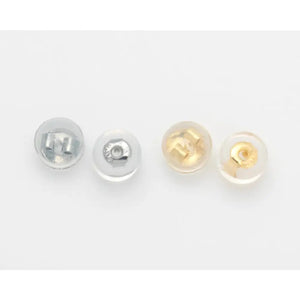 10PCS - Earring Backs Rubber, Gold Earring Backs for Studs, Basic Jewelry Supplies, Earring Stoppers, 14K Polished Gold- Plated [CB0176]