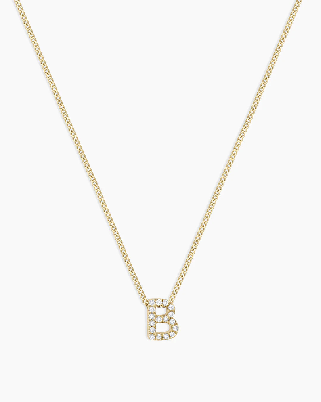 14K Diamond Alphabet Necklace