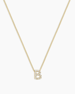 14K Diamond Alphabet Necklace
