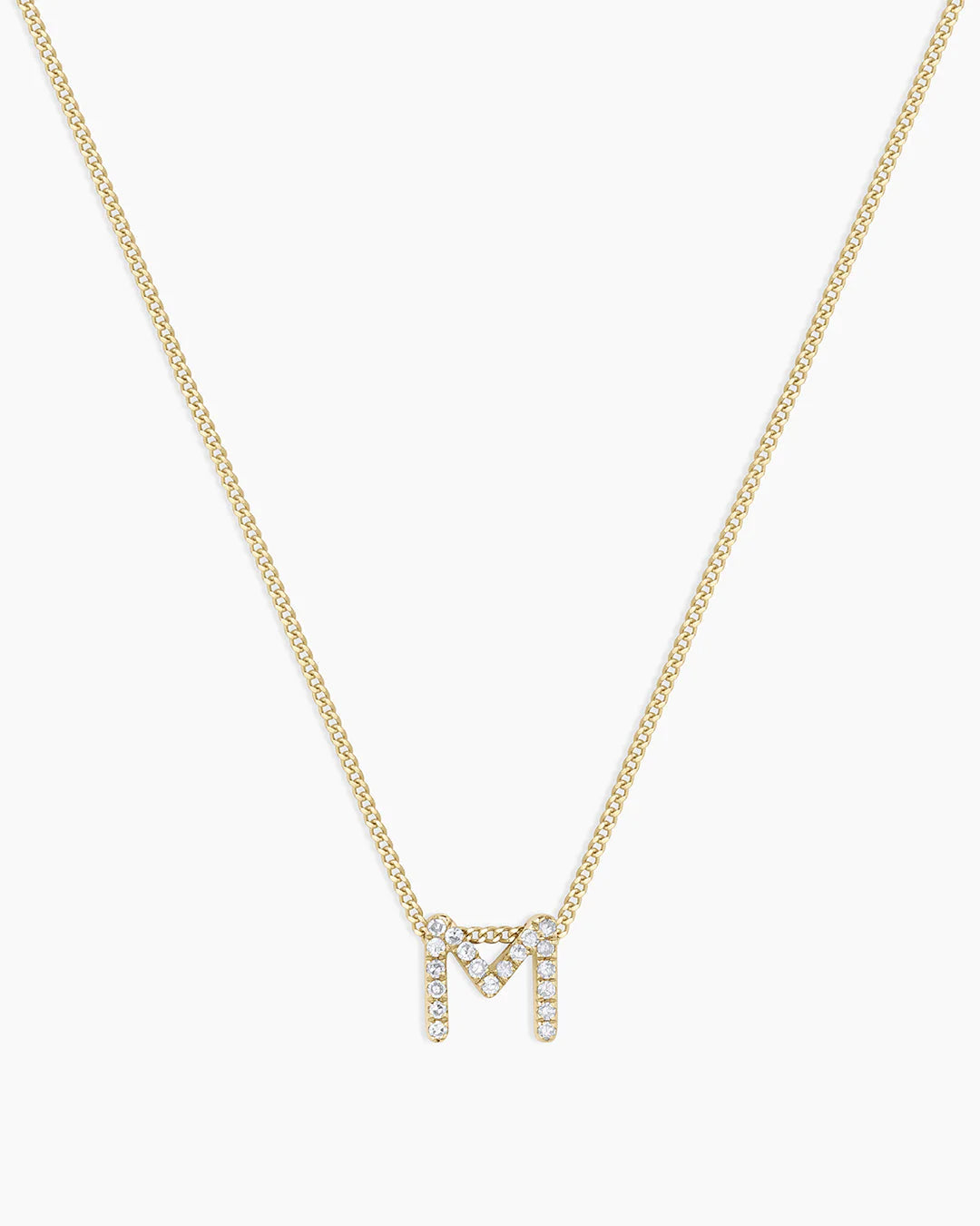 14K Diamond Alphabet Necklace
