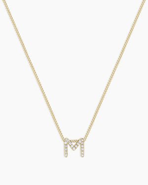 14K Diamond Alphabet Necklace