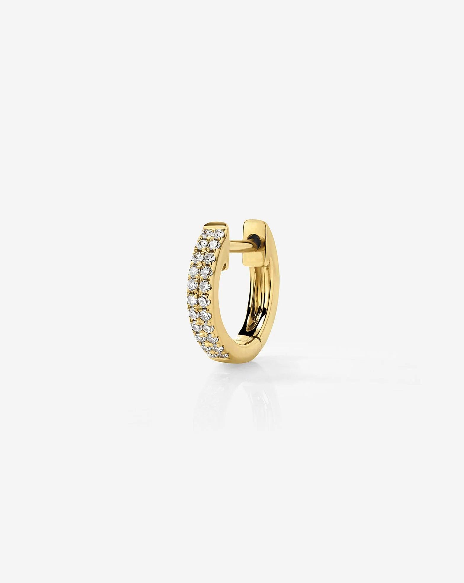Delicate Double Row Huggie Earrings.