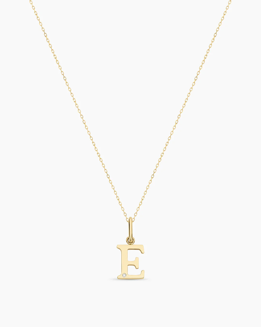 Diamond Vintage Alphabet Charm Necklace