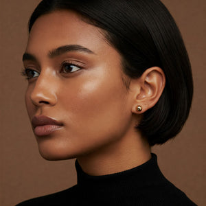 14K Gold Ball Stud Earrings: Minimalist Everyday Jewelry