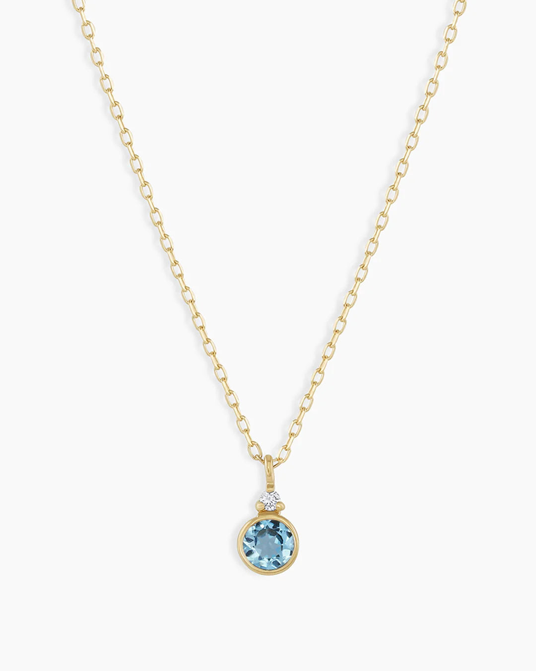 14K Gold Birthstone Necklace