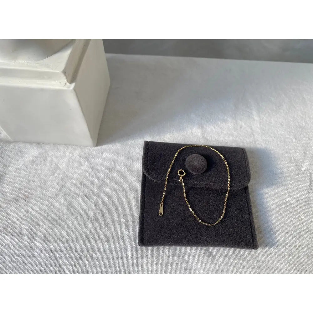 14Ct Solid Gold Plain Chain Bracelet
