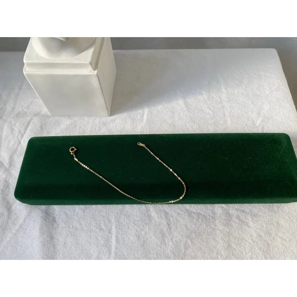 14Ct Solid Gold Plain Chain Bracelet