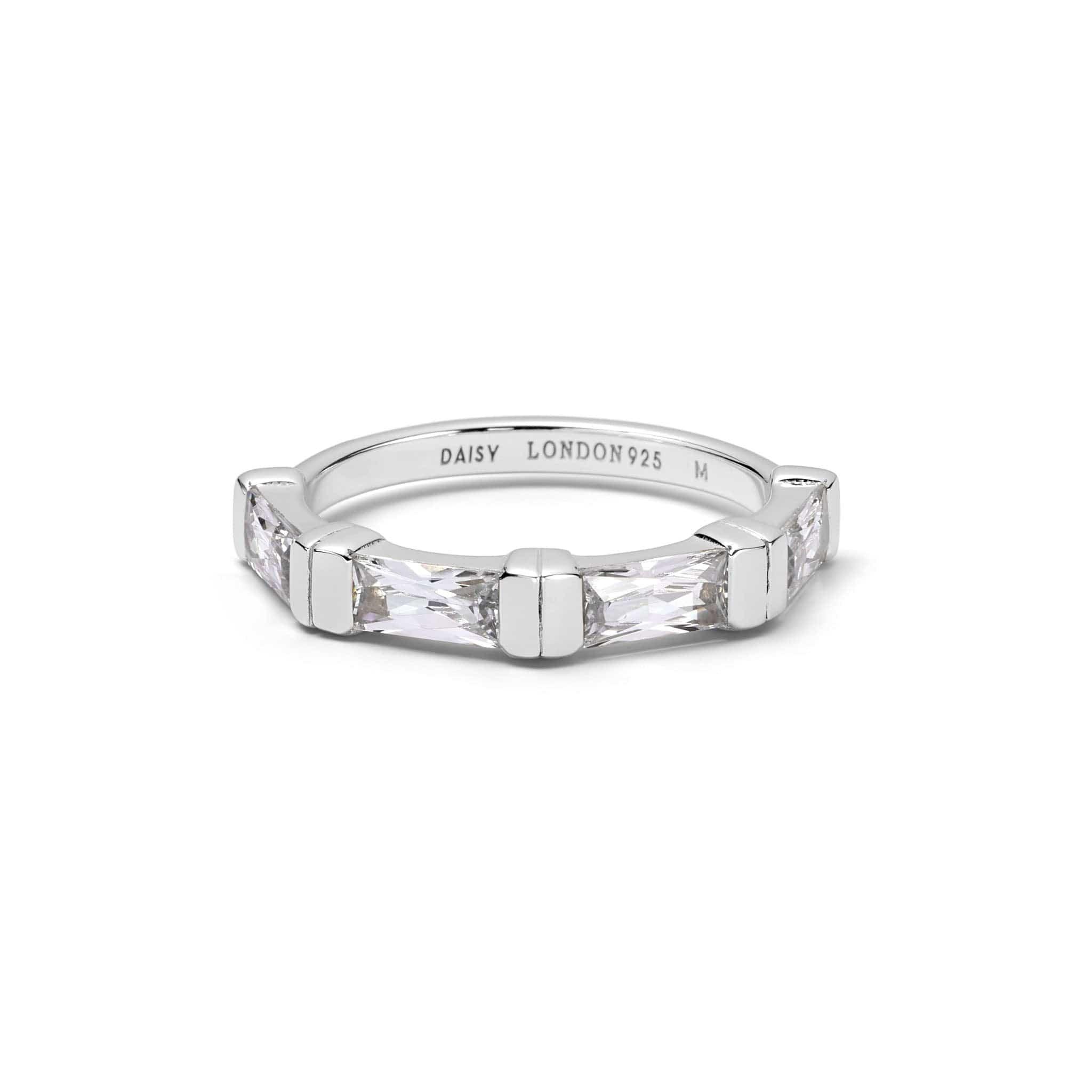 Stunning Polly Sterling Silver Crystal Stacking Ring - Elevate Your Style!.
