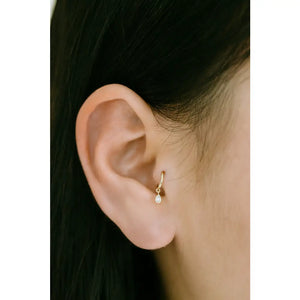 14K 18K Solid Gold Jewelry Minimalist Tragus Cartilage Snug Rook Helix Ear Seamless Piercing Earring Clicker Huggie Hoop Ring for Women Men