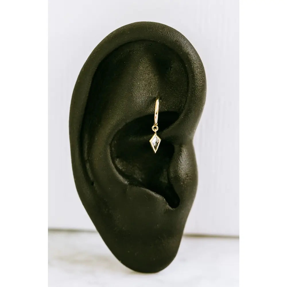 14K 18K Solid Gold Jewelry Minimalist Tragus Cartilage Snug Rook Helix Ear Seamless Piercing Earring Clicker Huggie Hoop Ring for Women Men