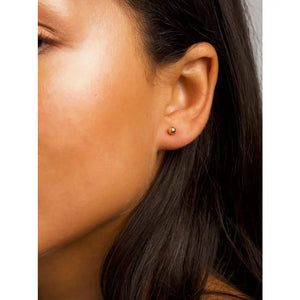 14K Gold Ball Stud Earrings for Women, Bridesmaids Gift (4Mm)