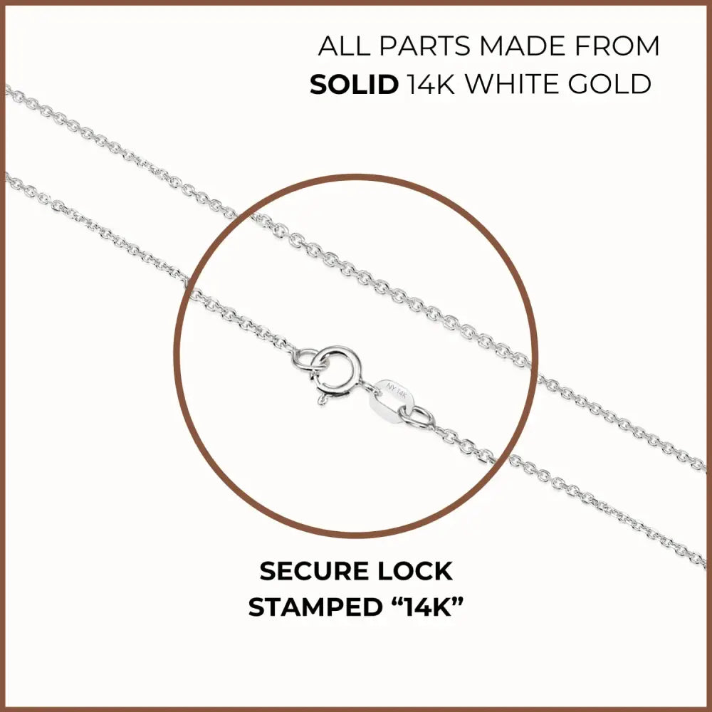 14K Gold Diamond Cut Cable Chain, Available in 14K Yellow or White Gold, Pendant Chain Necklace