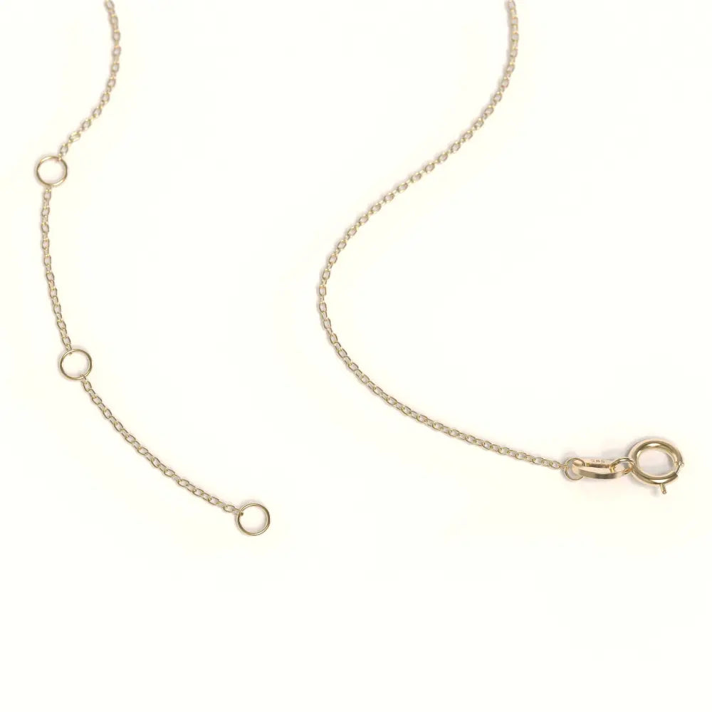 14K Gold Diamond Solitaire Necklace: Dainty Prong Set