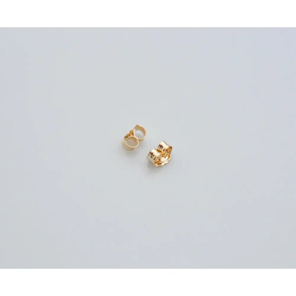 14K Gold Earring Backing 3.8x4.8mm SG8 – Secure Replacement Ear Nut for Stud Earrings & Everyday Wear.