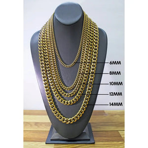 14K Gold Filled Miami Cuban Link 12Mm Unisex Chain Featuring Micro Pave Cubic Zirconia Double Safe Box Lock Clasp, Wholesale Jewelry
