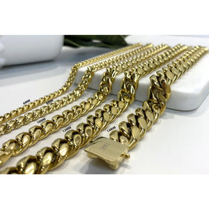 14K Gold Filled Miami Cuban Link 12Mm Unisex Chain Featuring Micro Pave Cubic Zirconia Double Safe Box Lock Clasp, Wholesale Jewelry