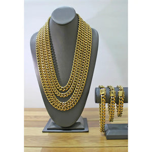 14K Gold Filled Miami Cuban Link 12Mm Unisex Chain Featuring Micro Pave Cubic Zirconia Double Safe Box Lock Clasp, Wholesale Jewelry