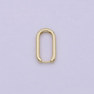 14K Gold Filled U-Shaped Hoops Huggie Earrings with Lever Back Enclosure T270
