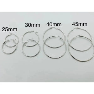 14K Gold Hoop Earring Set: Polished Real Gold, 1.5Mm Thick