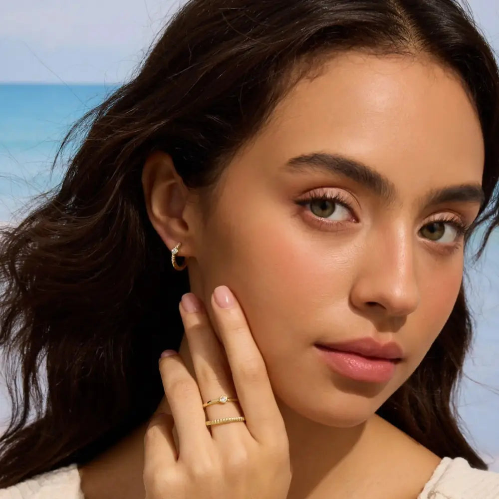 14K Gold Hoop Earrings Small Hoops Medium Hoops Large Hoops Gold Hoops Huggie Earrings Diamond Earrings Mothers Day Gift Mom Gift for Her