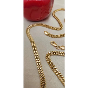 14K Gold Miami Cuban Link Chain - Handmade 5Mm Curb Chain
