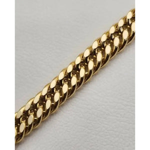 14K Gold Miami Cuban Link Chain - Handmade 5Mm Curb Chain