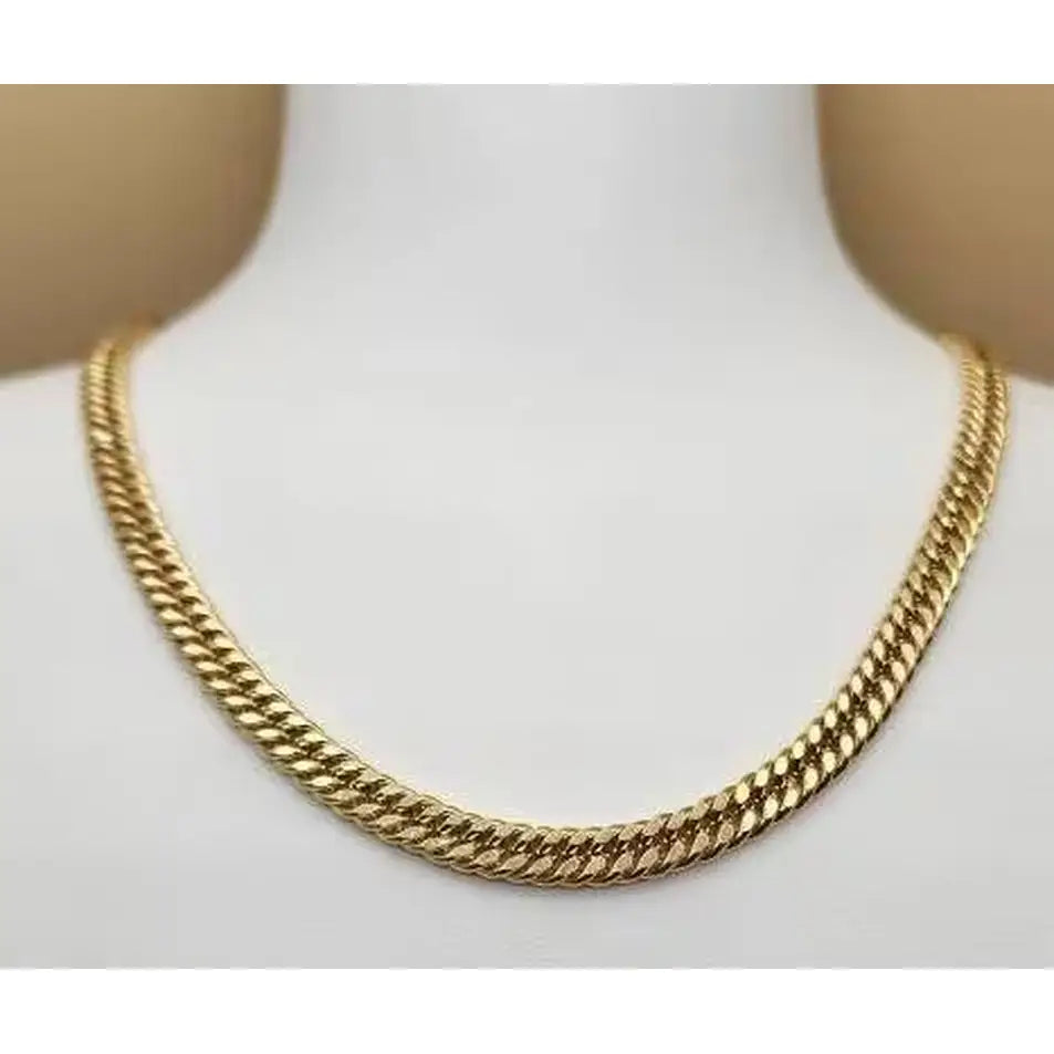 14K Gold Miami Cuban Link Chain - Handmade 5Mm Curb Chain