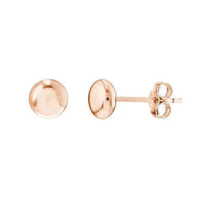 14K Gold Minimalist Flat Ball Stud Earrings - 5.5mm Everyday Essentials for Second Hole Style.