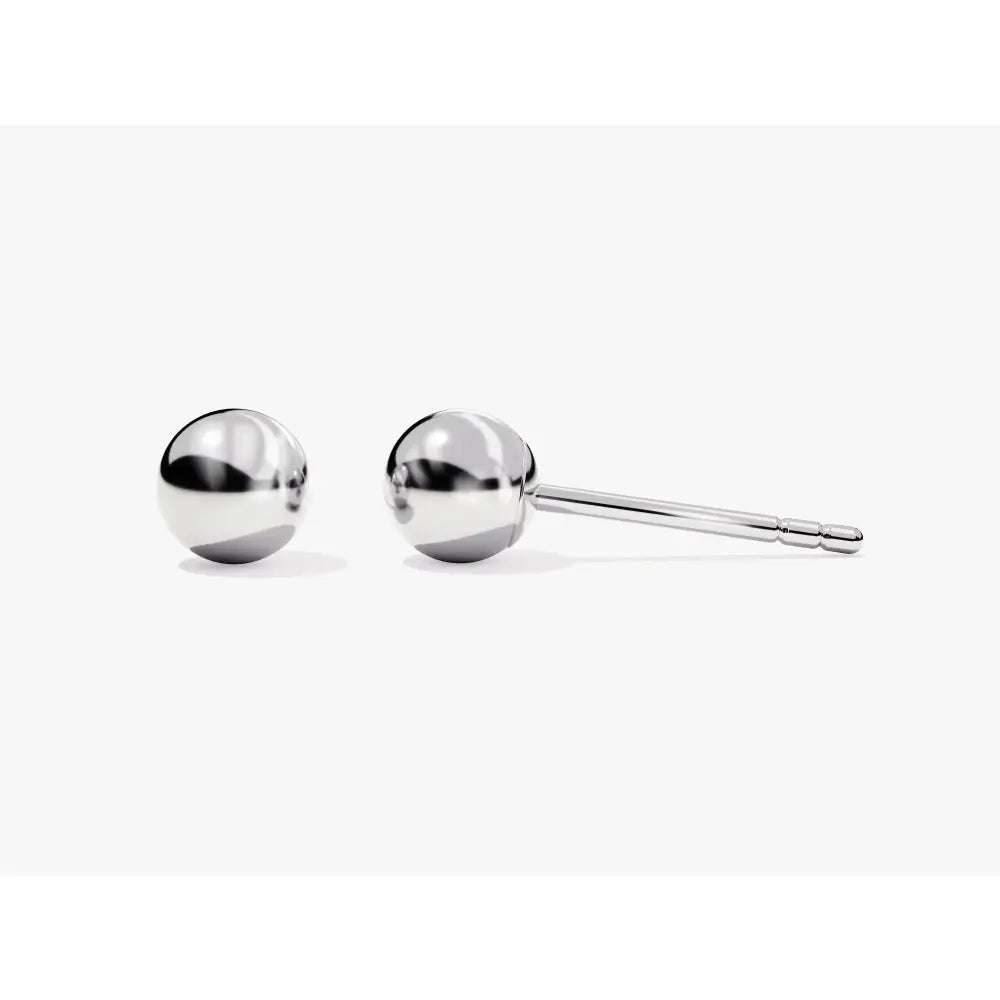 14K Solid Gold Ball Stud Earrings / Minimalist Ball Earrings for Women / Solid Sphere Earrings / Tiny Stud Earrings