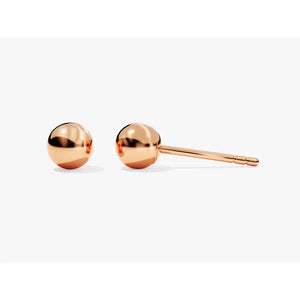 14K Solid Gold Ball Stud Earrings / Minimalist Ball Earrings for Women / Solid Sphere Earrings / Tiny Stud Earrings