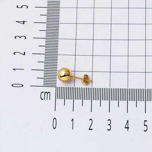 14K Solid Gold Ball Stud Earrings, Yellow Gold Ball Earrings 8Mm, Gold round Ball Stud Sleeper Earrings, Classic Jewelry