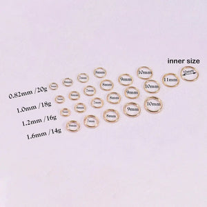14K Solid Gold Clicker Hoop Earring - Stylish Hinged Cartilage, Helix, Tragus, and Nose Ring.