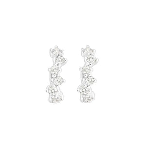 14K Solid Gold Diamond Cartilage Hoop Earring: Helix Huggie