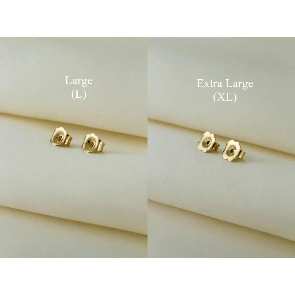 14K Solid Gold Earring Backings, Butterfly Ear Nuts, Replacement Stud Push Backs.