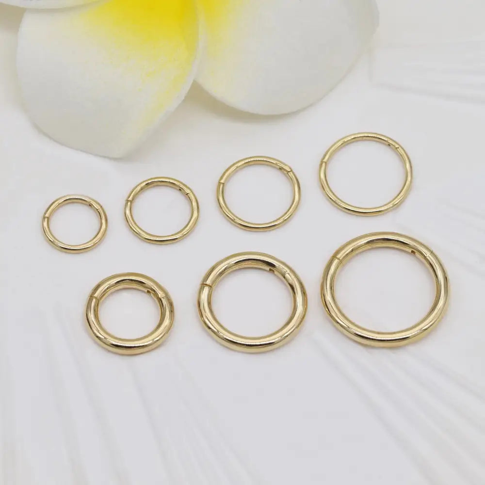 14K Solid Gold Hinged Clicker Hoop Belly Button Hoop Huggie Hoop Cartilage Earring Conch Hoop Helix Hoop Nose Hoop Tragus Clicker Hoop