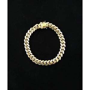 14K SOLID Gold Miami Cuban Chain Bracelet, Box Clasp Lock, Heavy Real 14K 3Mm-10Mm Yellow Gold,14K Bracelet, 14K Gold Miami Cuban Bracelet
