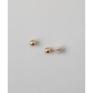 14K Solid Gold Minimalist Round Ball Stud Earrings - 4mm, 7mm, & 8mm Options.