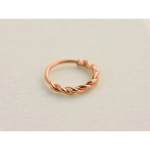 14K Solid Gold Snug Fit Helix Hoop - Elegant Tragus Cartilage Piercing Ring.