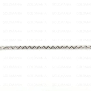 14K White Gold round Link Anklet - 2.0Mm, 10 Inch
