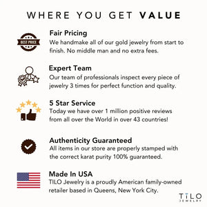 14K Yellow Gold Heart Halo CZ Stud Earrings, with Secure Butterfly Push-Backs, Solid 14K Gold Dainty Heart Studs, by TILO Jewelry