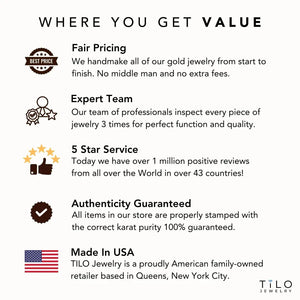 14K Yellow Gold Lab Diamond Stud Earrings, CVD Brilliant-Cut Diamond Studs, Martini 3-Prong Set Studs, with Secure Screwbacks, by TILO