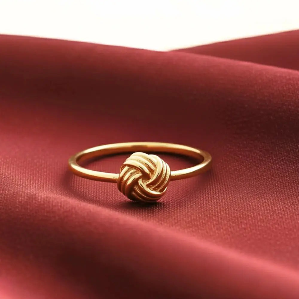 14K Yellow Gold Love Knot Ring - Timeless Gift of Everlasting Love for Her, Perfect for Anniversaries & Everyday Elegance.