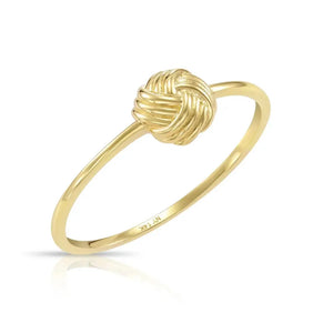 14K Yellow Gold Love Knot Ring - Timeless Gift of Everlasting Love for Her, Perfect for Anniversaries & Everyday Elegance.