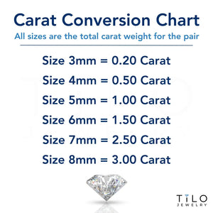 14K Yellow Gold Solitaire round Cubic Zirconia Stud Earrings in Secure Screw-Backs, Sleeper Cz Studs, Unisex, by TILO Jewelry