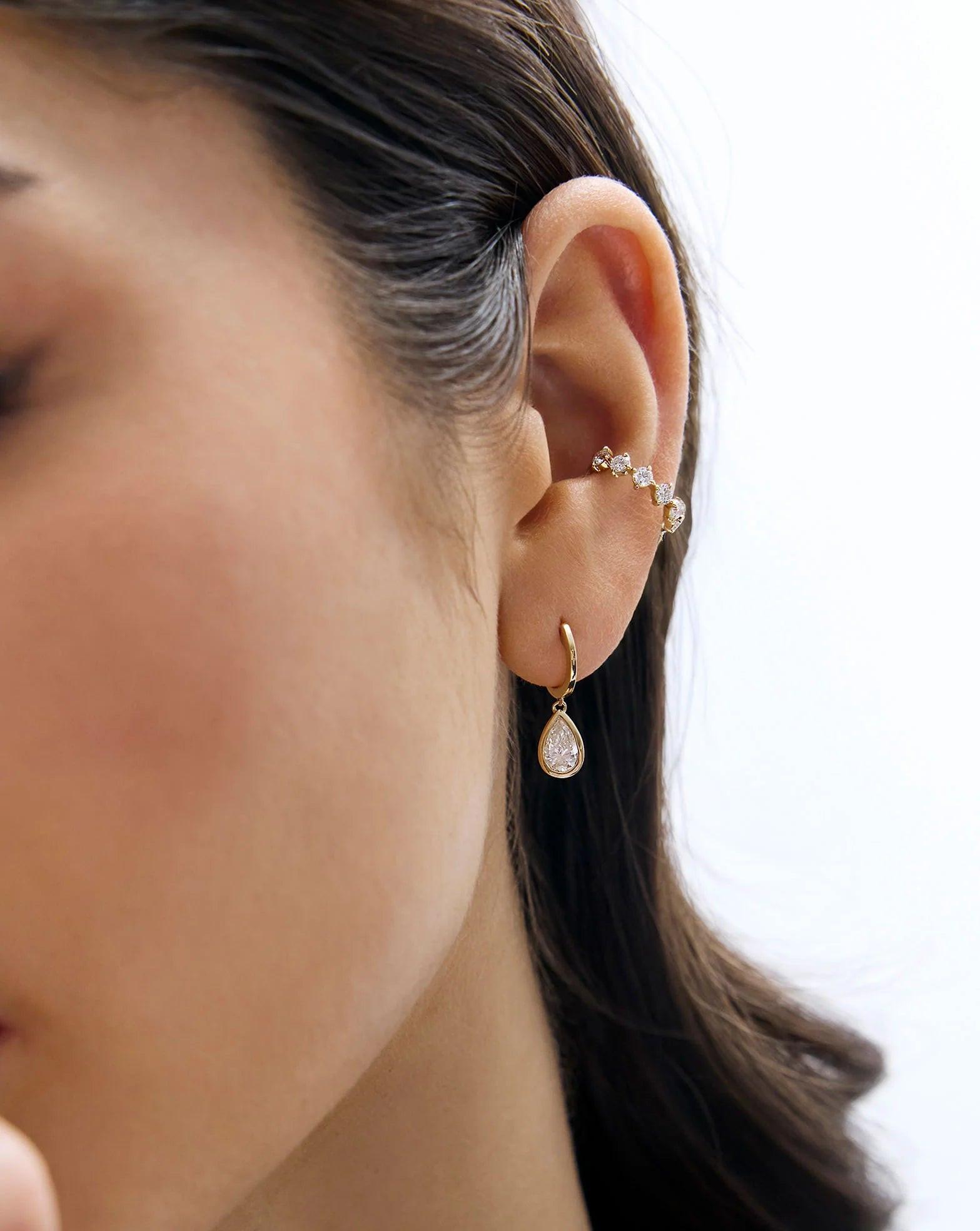 Radiant Starlight Lab Diamond Ear Cuff.