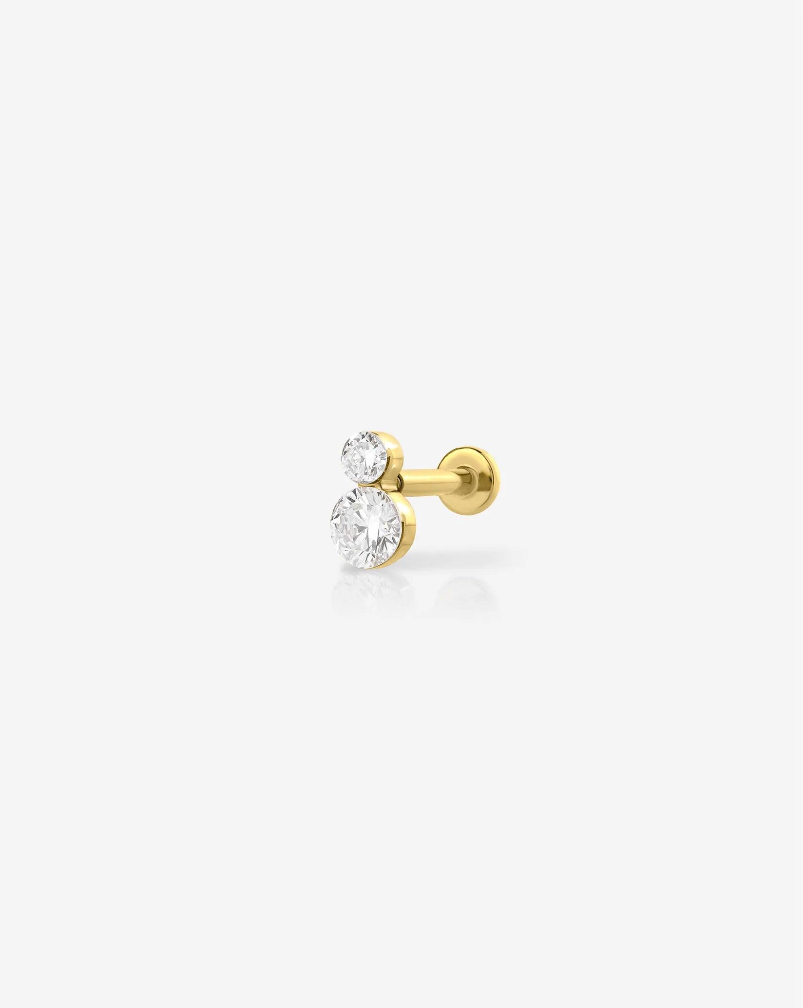 Duo Lab Diamond Flatback Studs - Sparkle with Elegance.